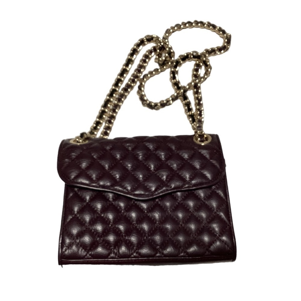 REBECCA MINKOFF Mini Quilted Affair Crossbody Shoulder Bag Brown OS